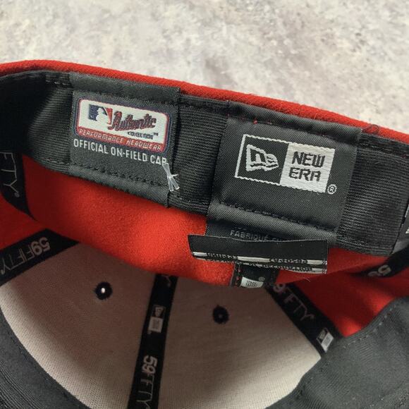 New Era Washington Nationals Hat Mens 7 3/8 Red On-Field Fitted Cap MLB - Picture 7 of 8